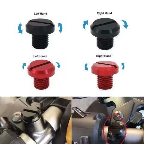 2pcs Universal M10 Motorcycle Mirror Hole Plug Screw Bolts For Gsr 600 Suzuki Retro Motorcycle Handl