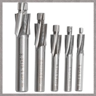 [M G L O] 5Pcs HSS Counterbore End Mill M3-M8 Pilot Slotting Tool Milling Cutter Countersink End Mil