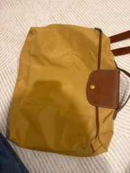 Longchamp 黃色尼龍背包