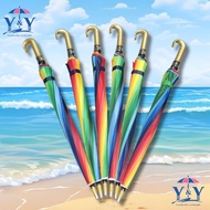 YS 24" Rainbow 16K Straight Umbrella gold handle