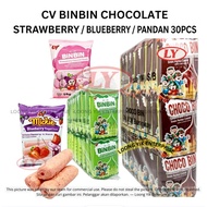 *Halal* CV BINBIN CHOCOLATE / STRAWBERRY / BLUEBERRY / PANDAN 30PCS halal