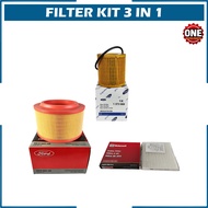 3 IN 1 CABIN AIR OIL FILTER KIT FORD EVEREST 2.0 FORD RANGER T6 T7 4WD MAZDA BT-50 2.2 3.2