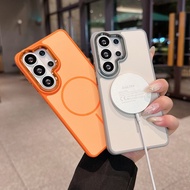 Fashion Hard Colored Magnetic Case for Samsung Galaxy A16 A17 A26 A36 A56 A57 F17 M17 S24 S25 Ultra 