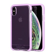 英國Tech 21防撞軟質格紋保護殼-iPhone Xs 透紫(5056234706725)