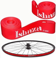 Pack of 2 Ishaza Bicycle Rim Strip 27.5Inch x 20mm – Red Rim Tape High-Pressure, Puncture &amp; Temperature Resistant Durable Elastic PVC Bike Wheel Liner for Mountain &amp; Road Bicycle
