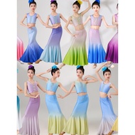 Children Ethnic Dance Costume Minority Ethnic Performance Costume Exam Practice Skirt Ethnic Style B