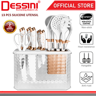 DESSINI ITALY Silicone Utensil Cutlery Turner Spoon Spaghetti Server Ladle Spatula Knife Scissor Kit