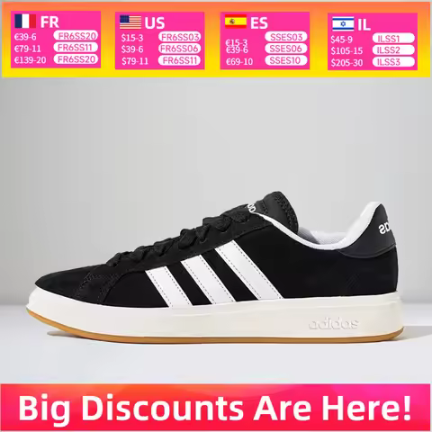 adidas Grand Court Base 00s Classic Court-Inspired Sneakers All-Day Comfort Durable Traction Everyda