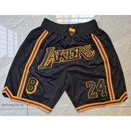 pockets available new NBA men’s Los Angeles Lakers 8# 24# Kobe Bryant LAKERS just don big logo embro
