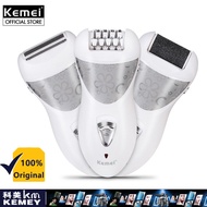 Kemei Epilator Rechargeable 3 In 1 Lady Electric Razor Hair Calluses Device Depilador Removal for Wo