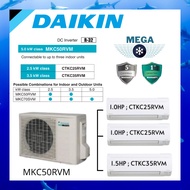 DAIKIN MULTI-SPLIT AIR COND R32 INVERTER [OUTDOOR MKC50RVM 2.0HP] + [2 UNIT 1.0 HP CTKC25RVM + 1.5HP CTKC35RVM]