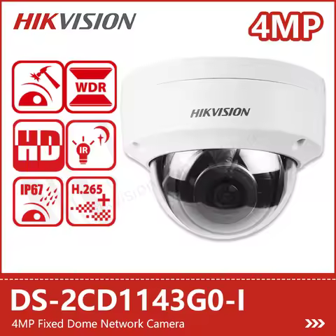 Hikvision 4MP Dome Camera Waterproof Vandal Resistant IP67 IK10 2K Security Camera Night Vision 30m 