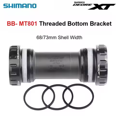 Shimano Deore XT BB-MT801 Bottom Bracket Threaded HOLLOWTECH II 68/73 mm shell width BB MT801 for M5