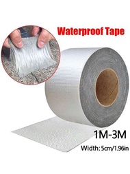 1/2/3/5捲防水膠帶,高溫防鋁箔厚丁基橡膠膠帶,適用於牆壁、游泳池、屋頂、管道裂縫和漏水的修補