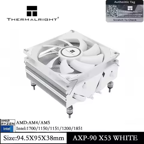 Thermalright AXP90-X53 WHITE CPU Cooler TL-9015 PWM CPU Fan AGHP 3.0 ITX Heatsink Cooler for AMD:AM4