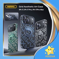 Remax RMC-10 Grid Aesthetic Art Premium PC Case for iPh 17, iPh 17 Pro, iPh 17Pro Max