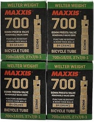 Maxxis Welter Weight 700x18-25C 60mm Bike Inner Tube Presta FV, 4Pack, STB2032-4