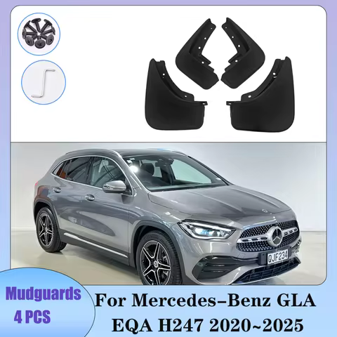 For Mercedes-Benz GLA EQA H247 2020~2025 2021 Car Wheel Mudquard Flaps Mud Skin Cover Guards Fenders