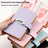 A6 50leaves Budget Challenge Notebook Binder Cash Storage Deposit Book Cash Envelopes V6
