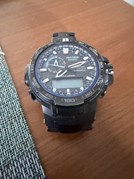 Casio Pro Trek 黑鋼手錶 (壞錶）