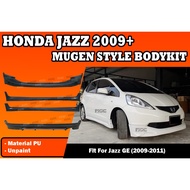 HONDA JAZZ 2009 MUGEN FULL SET BODYKIT MG BUMPER SKIRT LIP HONDA FIT JAZZ GE6 GE8 FRONT SKIRT SIDE S