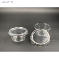 □℗2oz Round Container [ 100sets± ] EC E622C - Disposable Plastic PET Food Bekas Sos