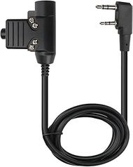 U94 PTT Military 2-Pin Adapter 7.0mm Plug Push to Talk for Baofeng ham Radio AR-152 BF-F8HP BF-F9 UV