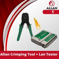 Allan Network Crimping Tool and Network Lan Cable Tester / Lan Tester with battery/ Insulated Wire S