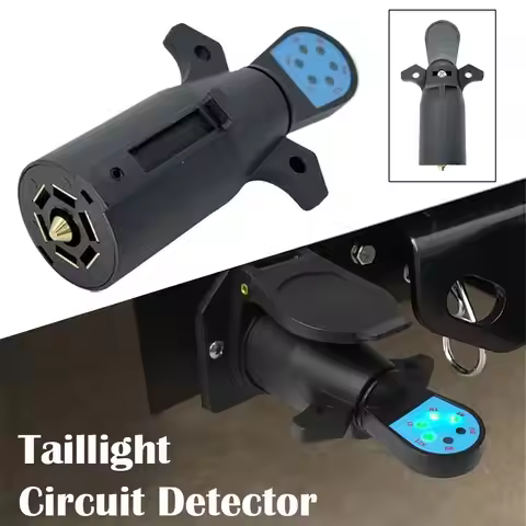7-Pin Trailer Plug Tester Universal RV Motorhome Camper Signal Trailer Brake Quick Tester Use Easy ﻿