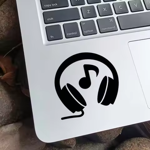 Headphone DJ Vinyl Laptop Sticker for Macbook Air Pro Retina 13" Mac Skin Notebook / Chromebook / Ta