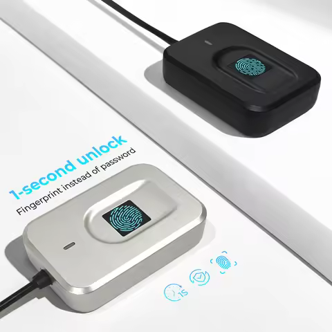 Fingerprint USB Login Key for Laptop PC, Windows Hello, Password-Free, Plug&Play, No Driver, 1.5m, W