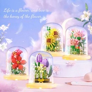 ✨现货✨ Creative Romantic Eternal Flowers Building Blocks Flower with LED Decoration Gift