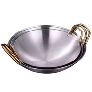 TSMaster Double Handle High Quality Deep Stainless Steel Wok / Kuali /Kuali Stainless Steel Bertangk