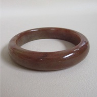 Burmese Jade Bracelet Nephrite Inner Ring Size 61.6mm Width 15mm Honey Color Suitable For All Sexes.