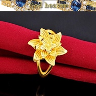 916 Gold Hot Sale Quality gold ring flower ring opening ring female models high quality