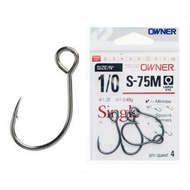 OWNER S-75M Single Hook (2/0, 1/0, 1, 2, 4, 6)