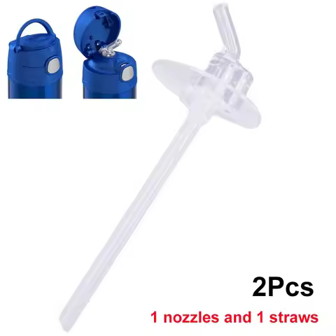 1Set 12 Ounce Funtainer Bottle F401 Water Bottle Straw Stem Set Drinking Straw Set Replacement Straw
