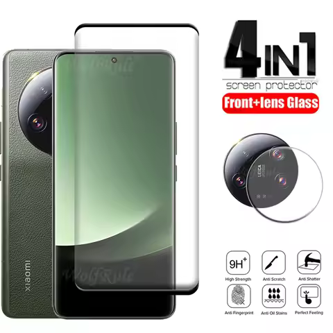 4-in-1 For Xiaomi Mi 13 Ultra Glass Xiaomi 13 Ultra Tempered Glass Full Cover Curved Screen Protetor