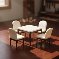 Photo Prop Mini Dining Room Table Set Realistic Scale Model Furniture Eco-Friendly