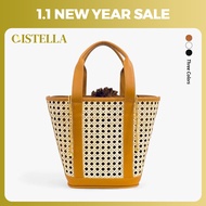 CISTELLA - Women's Bag Amara Rattan Bag Leather Rattan Bag Aesthetic Tote Bag Women's Handbag Women'
