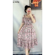 DRESS FLORAL PASTEL | DRESS MURAH VIETNAM | DRESS KOREAN STYLE | DRESS BUNGA MURAH VIRAL