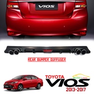 Toyota Vios 2013-2018 3RD GEN SUPERMAN Rear Bumper Lip Diffuser (Matte Black) 2nd Design