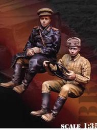 【預訂】1/35 二戰蘇聯士兵2人 樹酯人型  A013