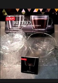 Bodum  - BISTRO  對裝 2件裝 雙層玻璃杯  創新的雙壁結構  可使熱飲保持熱度 冷飲保持低溫 也非常適合盛載熱湯  或冷甜品 智能矽膠透氣孔 可平衡兩層玻璃之間的氣壓  可入洗碗機 