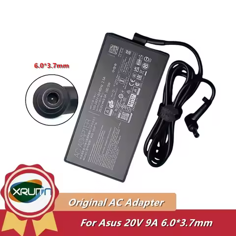 100% Genuine A20-180P1A ADP-180TB H 20V 9A 180W 6.0x3.7mm AC Adapter For ASUS ROG Laptop Power Suppl