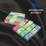 [SG] 150 cm BUTTERFLY Sewing Meter - Mini Design, Easy to Carry, Size Cm & Inch
