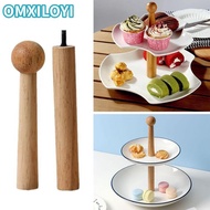 OMXILOYI Cake Stand, Wood 3 Tier Cake Plate Stand,  2 Tier Tray Stand Handle Wedding Party