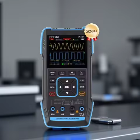 3-in-1 Handheld Oscilloscope-50MHz Digital Oscilloscope Multimeter 2C53T Upgraded DDS Generator 250M