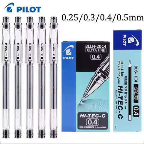 12pcs/Box Pilot HI-TEC Gel Pen Set 0.25/0.3/0.4/0.5mm Fine Point Ballpoint Pen Needle Neutral Gel In