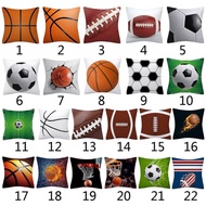 Han Sarung Bantal dengan Gambar Motif Bola Rugby untuk Hiasan